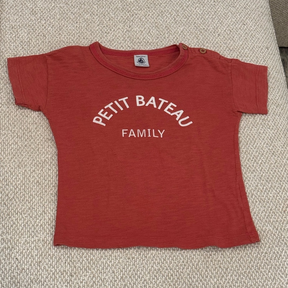 Petit Bateau Kids Toddler Red T-Shirt size 5 Ans